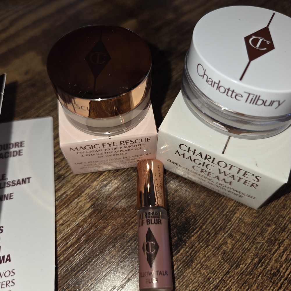 Charlotte Tilbury Magic Eye Rescue, Water Cream And Lip Blur Sample Size